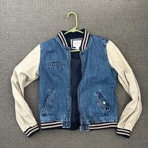 Denim bomber jacket